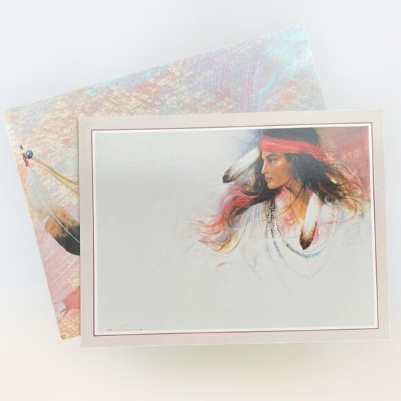 Navajo Daydream OZZ FRANCA Combo Greeting Card/Magnet NOS Leanin' Tree Native - Picture 2 of 9